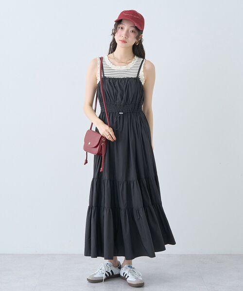 earth music&ecology（アースミュージックアンドエコロジー）の「フリルニットタンクトップ（タンクトップ・レディース・アイボリー/ブラック/オレンジ系その他/その他7・S/M）」の15枚目の写真