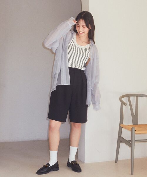 earth music&ecology（アースミュージックアンドエコロジー）の「フリルニットタンクトップ（タンクトップ・レディース・アイボリー/ブラック/オレンジ系その他/その他7・S/M）」の16枚目の写真