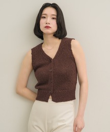 NEUNA | Vネックローゲージベストトップ(ベスト)