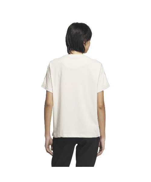 adidas(アディダス)の「アディダス adidas エッセンシャルズ プラス スリーストライプス 半袖Tシャツ(Tシャツ/カットソー・レディース・ペールイエロー/ライラック/ライトベージュ・M/L/XL/S)」の5枚目の写真