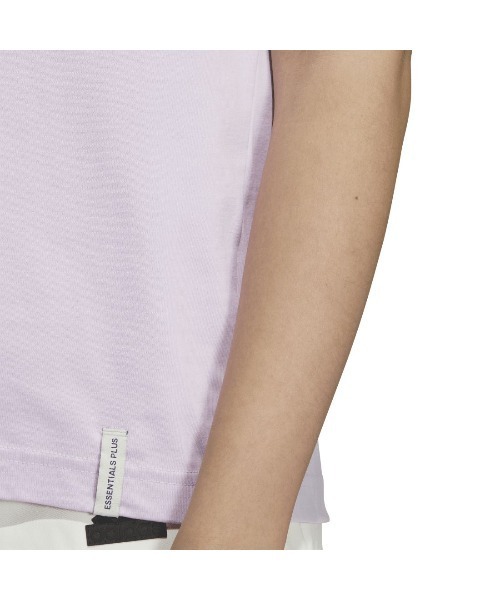 adidas(アディダス)の「アディダス adidas エッセンシャルズ プラス スリーストライプス 半袖Tシャツ(Tシャツ/カットソー・レディース・ペールイエロー/ライラック/ライトベージュ・M/L/XL/S)」の12枚目の写真