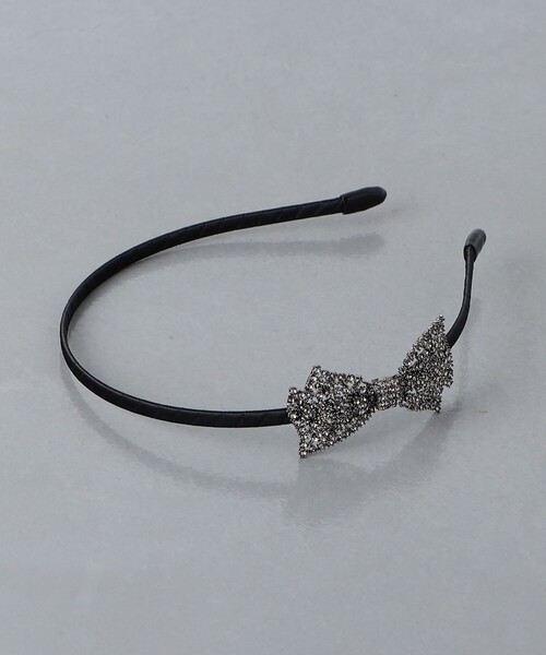 UNITED ARROWS（ユナイテッドアローズ）の「パヴェ BOW ヘッドバンド（ヘアバンド・レディース・ブラック・FREE）」の5枚目の写真