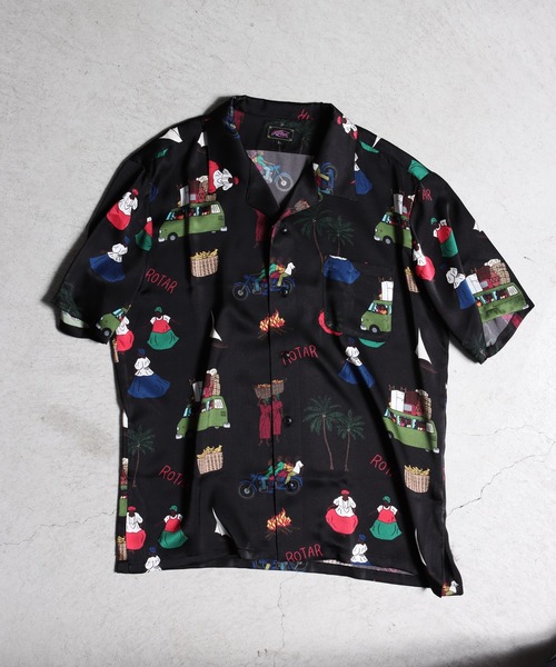 ROTAR(ローター)の「Latin America Textile Aloha Shirt(シャツ/ブラウス・メンズ・ブラック/ライトブルー/マスタード・MEDIUM/LARGE/X-LARGE)」の2枚目の写真