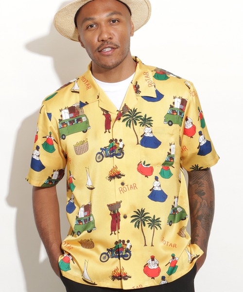 ROTAR(ローター)の「Latin America Textile Aloha Shirt(シャツ/ブラウス・メンズ・ブラック/ライトブルー/マスタード・MEDIUM/LARGE/X-LARGE)」の15枚目の写真