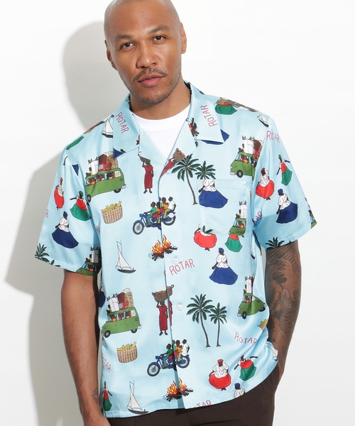 ROTAR(ローター)の「Latin America Textile Aloha Shirt(シャツ/ブラウス・メンズ・ブラック/ライトブルー/マスタード・MEDIUM/LARGE/X-LARGE)」の5枚目の写真