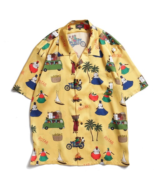 ROTAR(ローター)の「Latin America Textile Aloha Shirt(シャツ/ブラウス・メンズ・ブラック/ライトブルー/マスタード・MEDIUM/LARGE/X-LARGE)」の9枚目の写真