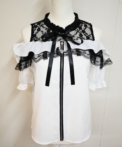 MA*RS（アメーバーマーズ）の「肩開きフリルスライダーブラウス（シャツ/ブラウス・レディース・ブラック/ピンク/ホワイト/ピンク系その他/ホワイト×ブラック/ブラック×ブラック・FREE）」の17枚目の写真