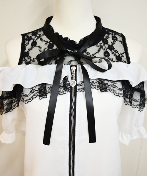 MA*RS（アメーバーマーズ）の「肩開きフリルスライダーブラウス（シャツ/ブラウス・レディース・ブラック/ピンク/ホワイト/ピンク系その他/ホワイト×ブラック/ブラック×ブラック・FREE）」の18枚目の写真