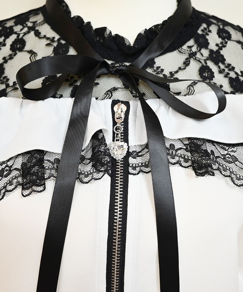 MA*RS（アメーバーマーズ）の「肩開きフリルスライダーブラウス（シャツ/ブラウス・レディース・ブラック/ピンク/ホワイト/ピンク系その他/ホワイト×ブラック/ブラック×ブラック・FREE）」の19枚目の写真