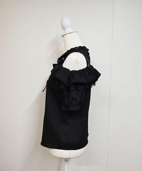 MA*RS（アメーバーマーズ）の「肩開きフリルスライダーブラウス（シャツ/ブラウス・レディース・ブラック/ピンク/ホワイト/ピンク系その他/ホワイト×ブラック/ブラック×ブラック・FREE）」の10枚目の写真