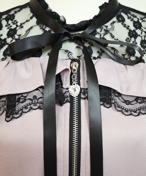 MA*RS（アメーバーマーズ）の「肩開きフリルスライダーブラウス（シャツ/ブラウス・レディース・ブラック/ピンク/ホワイト/ピンク系その他/ホワイト×ブラック/ブラック×ブラック・FREE）」の14枚目の写真