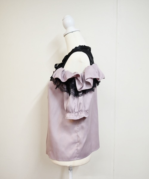 MA*RS（アメーバーマーズ）の「肩開きフリルスライダーブラウス（シャツ/ブラウス・レディース・ブラック/ピンク/ホワイト/ピンク系その他/ホワイト×ブラック/ブラック×ブラック・FREE）」の15枚目の写真