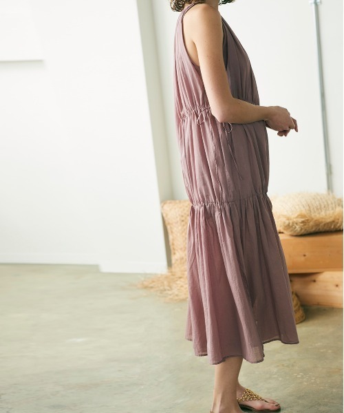organic cotton asymmetry tiered dress（ワンピース）｜WALANCE
