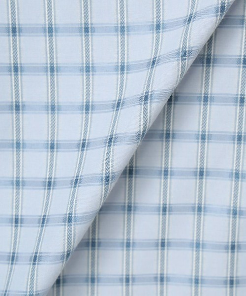 F i.n.t（フィント）の「【セットアップ対応】クレリック衿ドビーチェックペプラムブラウス/ fint　フィント（シャツ/ブラウス・レディース・ホワイト×ブラック/ブルー・FREE）」の22枚目の写真