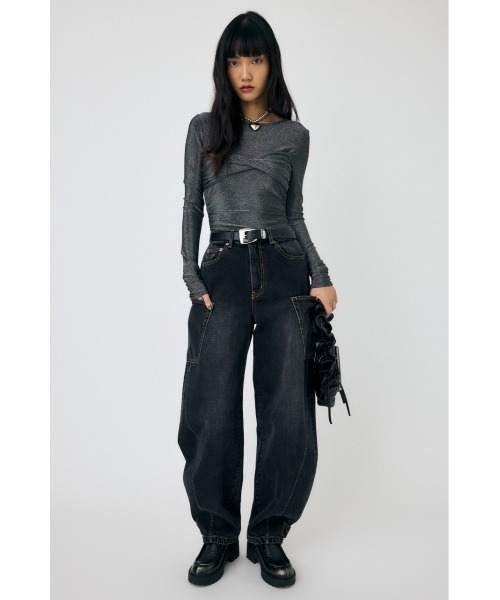 MOUSSY NARROWED HEM COCOON STRAIGHT 0サイズ NARROWED HEM COCOON STRAIGHT（デニムパンツ）｜MOUSSY（マウジー）の