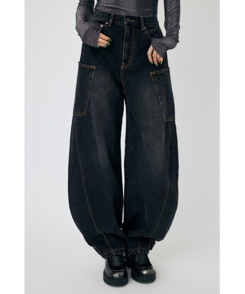 パンツ moussy NARROWED HEM COCOON STRAIGHT NARROWED HEM COCOON STRAIGHT（デニムパンツ）｜MOUSSY