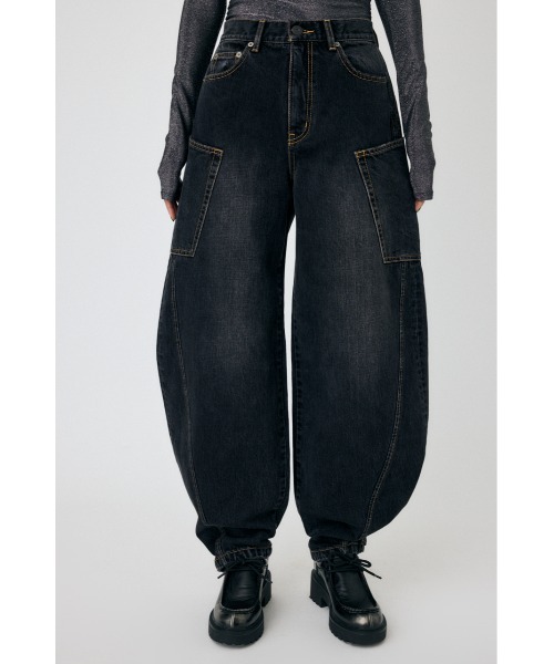 MOUSSY NARROWED HEM COCOON STRAIGHT 0サイズ NARROWED HEM COCOON STRAIGHT（デニムパンツ）｜MOUSSY（マウジー）の