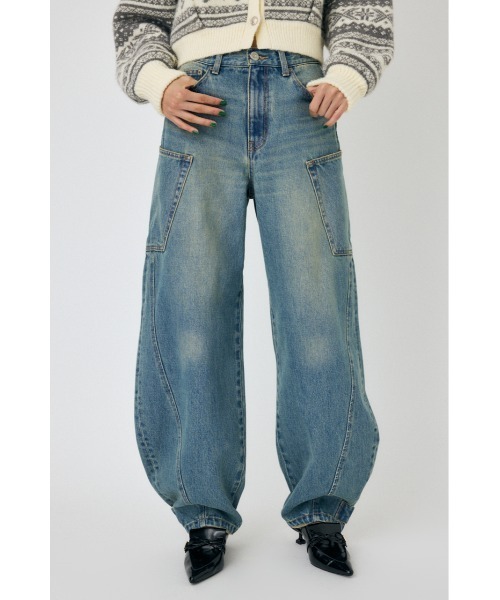 パンツ moussy NARROWED HEM COCOON STRAIGHT NARROWED HEM COCOON STRAIGHT（デニムパンツ）｜MOUSSY