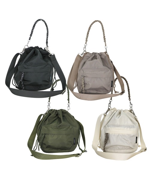MAGASIN DE MODE Onjna（マガジンデモードオンジェナ ）の「【MAGASIN DE MODE Onjna】コード編み巾着ショルダーバッグ SNBD ※（ショルダーバッグ・レディース・ブラック/ベージュ/アイボリー/カーキ/ストーン・FREE）」の13枚目の写真