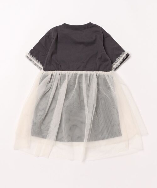 MARKEY'S（マーキーズ）の「チュールドッキングワンピース（ワンピース・キッズ・杢グレー/イエロー/チャコール・90/150/140/130/120/110/100）」の4枚目の写真