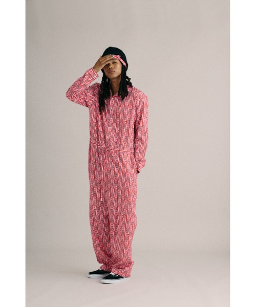 Under the Skin（アンダーザスキン）の「Under the Skin アンダーザスキン/ チェーンロゴパターン ジャンプスーツ セットアップ対応 // UTS-01303（つなぎ/オールインワン・メンズ・ブラック/ピンク/グリーン系その他・MEDIUM/LARGE）」の20枚目の写真