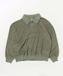 Rylee + Cru（ライリーアンドクルー）の「Collared Sweatshirt || Retro Stripe（その他ベビー用品）」