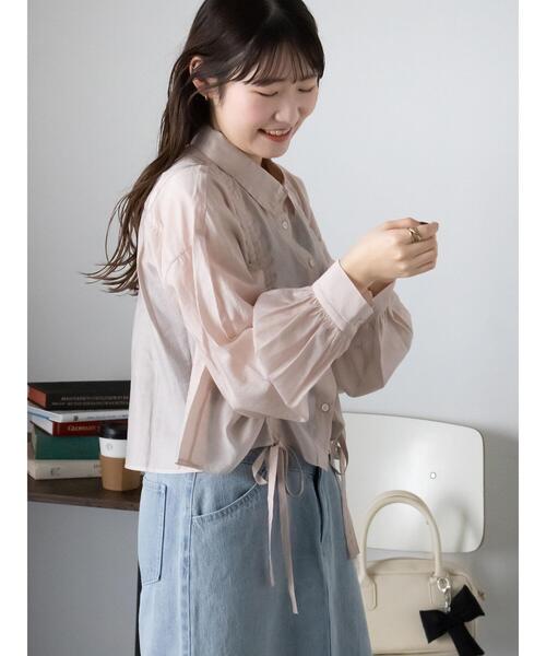 ehka sopo(エヘカソポ)の「ドロストシャツ(シャツ/ブラウス・レディース・グレー/サックスブルー/キナリ/ピンク・F)」の8枚目の写真