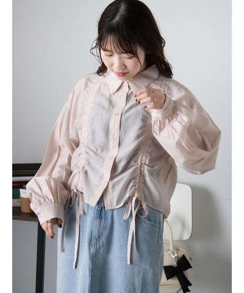 ehka sopo(エヘカソポ)の「ドロストシャツ(シャツ/ブラウス・レディース・グレー/サックスブルー/キナリ/ピンク・F)」の9枚目の写真