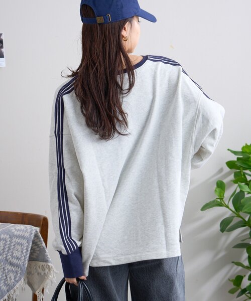 CIAOPANIC TYPY（チャオパニックティピー）の「【WEB限定】ライン裏毛クルースウェット（スウェット・レディース・ブラック/オフホワイト/グレー・ONE SIZE）」の9枚目の写真