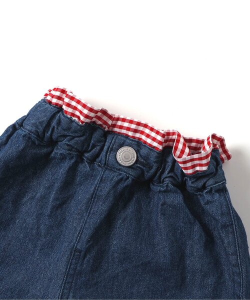 apres les cours（アプレレクール）の「【WEB限定/ジュニア対応】バックリボンフリルショートパンツ（その他パンツ・キッズ・インディゴブルー/アイボリー・80/90/100/110/120/130/140）」の6枚目の写真