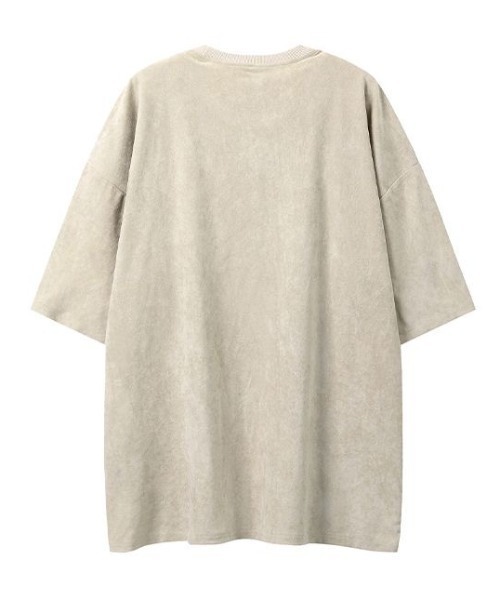 FreeZone(フリーゾーン)の「スエード調兎プリントTシャツ(Tシャツ/カットソー・メンズ・ピンク/ブラック/ベージュ・F)」の5枚目の写真
