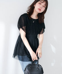 natural couture | osonoチュールレースチュニック(シャツ/ブラウス)