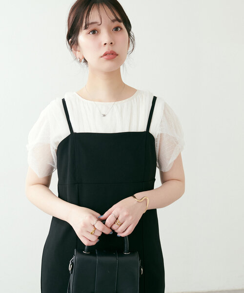 natural couture（ナチュラルクチュール）の「osonoチュールレースチュニック（シャツ/ブラウス・レディース・モカ/ブラック/ブラウン/グレー/オフホワイト・FREE）」の11枚目の写真