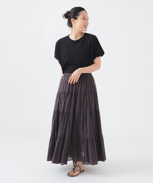 B:MING by BEAMS(ビーミングバイビームス)の「インド ティアード スカート(S~M)(スカート・レディース・オフホワイト/ピンク/ブラック系その他・SMALL/MEDIUM)」の6枚目の写真