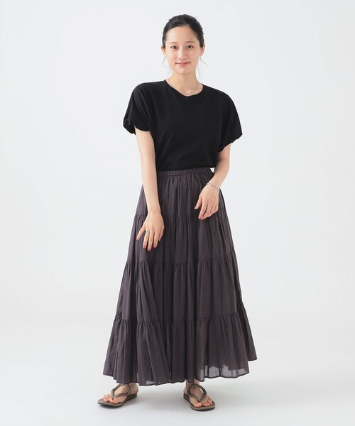 B:MING by BEAMS(ビーミングバイビームス)の「インド ティアード スカート(S~M)(スカート・レディース・オフホワイト/ピンク/ブラック系その他・SMALL/MEDIUM)」の10枚目の写真