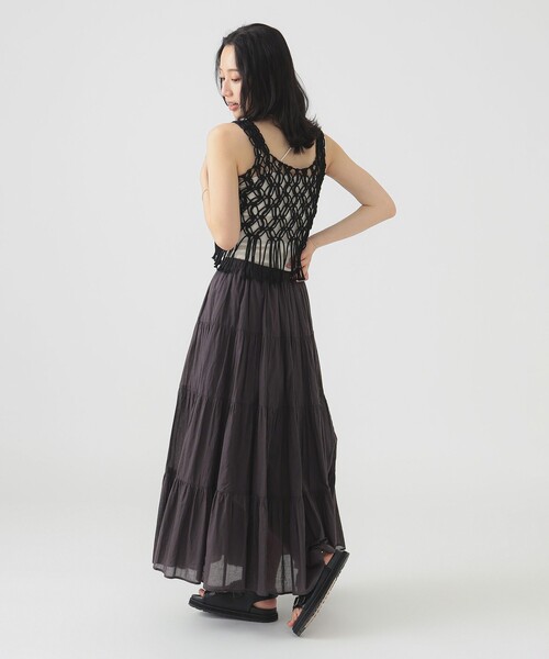 B:MING by BEAMS(ビーミングバイビームス)の「インド ティアード スカート(S~M)(スカート・レディース・オフホワイト/ピンク/ブラック系その他・SMALL/MEDIUM)」の7枚目の写真