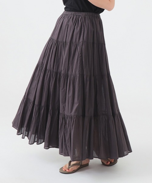 B:MING by BEAMS(ビーミングバイビームス)の「インド ティアード スカート(S~M)(スカート・レディース・オフホワイト/ピンク/ブラック系その他・SMALL/MEDIUM)」の1枚目の写真