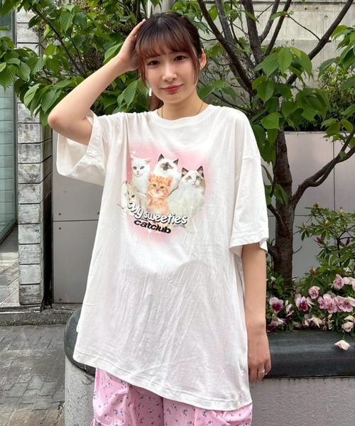 Candy Stripper(キャンディストリッパー)の「MY SWEETIES BIG Tシャツ(Tシャツ/カットソー・レディース・ブラック/オフホワイト/ピンク/ブルー・FREE)」の10枚目の写真