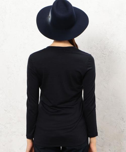 green label relaxing(グリーンレーベルリラクシング)の「KC MERINO OPTIMO Uネック LS プルオーバー カットソー◆(Tシャツ/カットソー・レディース・ホワイト/ネイビー/ブラウン・フリー)」の4枚目の写真