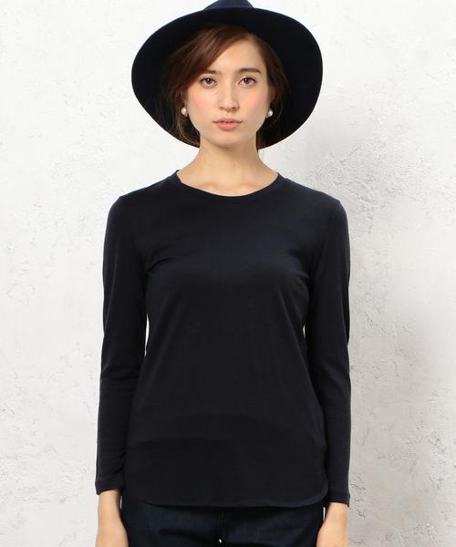 green label relaxing(グリーンレーベルリラクシング)の「KC MERINO OPTIMO Uネック LS プルオーバー カットソー◆(Tシャツ/カットソー・レディース・ホワイト/ネイビー/ブラウン・フリー)」の5枚目の写真