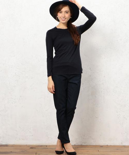 green label relaxing(グリーンレーベルリラクシング)の「KC MERINO OPTIMO Uネック LS プルオーバー カットソー◆(Tシャツ/カットソー・レディース・ホワイト/ネイビー/ブラウン・フリー)」の9枚目の写真