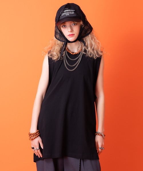 phatnk ブラックタンクトップ Mサイズ ピンタックタンクトップ - ブラック - レディース | H&M JP