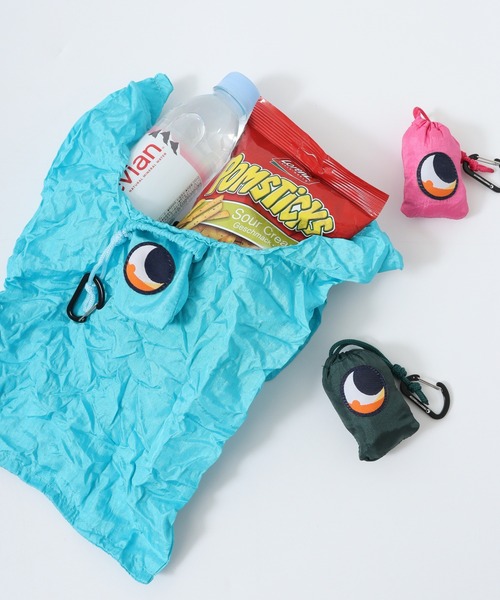 FUNALIVE(ファンアライブ)の「チケットトゥザムーン エココンビニバッグ(エコバッグ/サブバッグ・メンズ・ターコイズブルー/ブラック/ピンク/ダークグリーン/カーキ・ONE SIZE)」の4枚目の写真