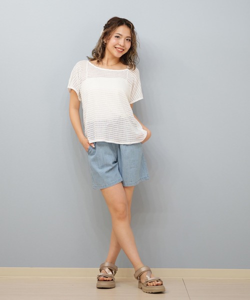 LAETITIA（レリッタ）の「LAETITIA/レリッタ ショートデニムパンツ/水陸両用/UVケア 456101（デニムパンツ・レディース・ネイビー/サックスブルー・M/L）」の10枚目の写真