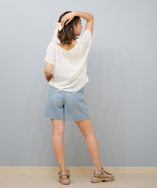 LAETITIA（レリッタ）の「LAETITIA/レリッタ ショートデニムパンツ/水陸両用/UVケア 456101（デニムパンツ・レディース・ネイビー/サックスブルー・M/L）」の11枚目の写真