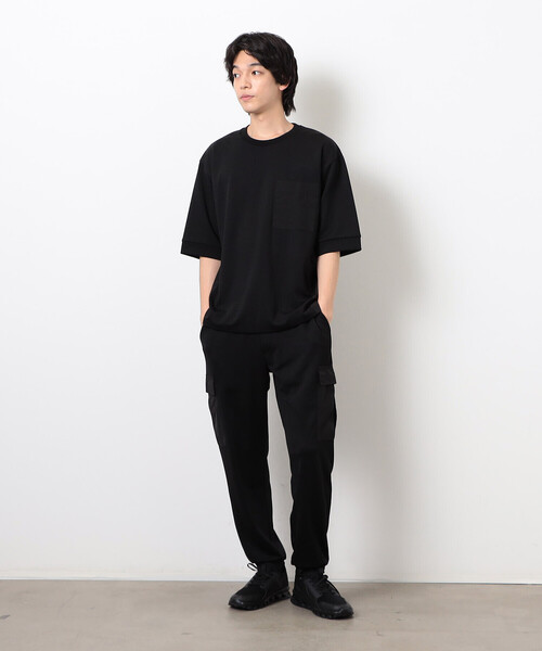 COMME CA ISM（コムサイズム）の「スポーティージャージ コンビデザイン Ｔシャツ（Tシャツ/カットソー・メンズ・ブラック/チャコール・M/L）」の3枚目の写真