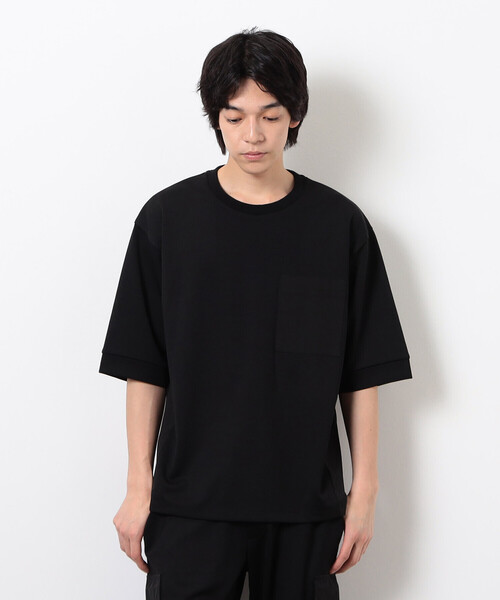 COMME CA ISM（コムサイズム）の「スポーティージャージ コンビデザイン Ｔシャツ（Tシャツ/カットソー・メンズ・ブラック/チャコール・M/L）」の5枚目の写真