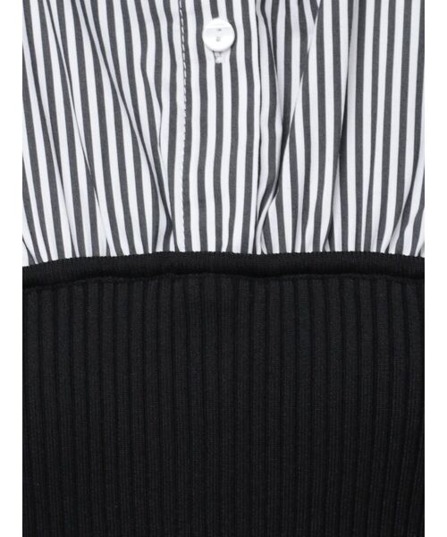 TONAL（トーナル）の「ニットビスチェドッキングシャツ（シャツ/ブラウス・レディース・ブラック/オフホワイト・MEDIUM）」の21枚目の写真