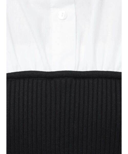 TONAL（トーナル）の「ニットビスチェドッキングシャツ（シャツ/ブラウス・レディース・ブラック/オフホワイト・MEDIUM）」の22枚目の写真