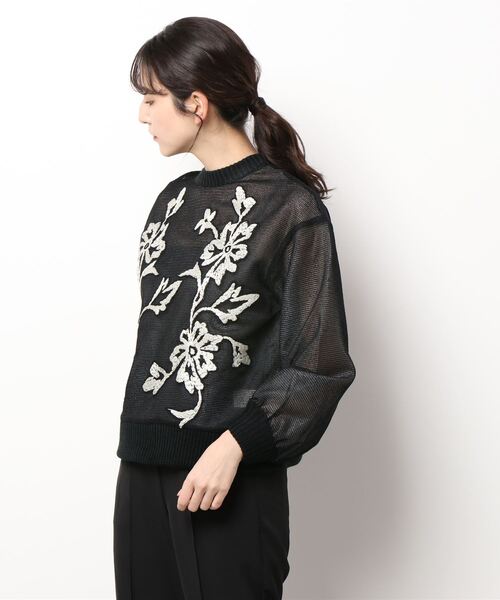 未使用 21AW Ameri アメリ ZIGUZAG LINE KNIT ジグザグラインニット カットソー トップス 長袖 ステッチ 未使用 21AW Ameri アメリ ZIGUZAG LINE KNIT ジグザグライン